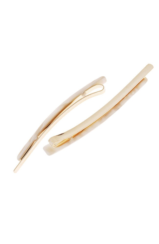 Bobby Pin Pair on Gold Wire - Classic
