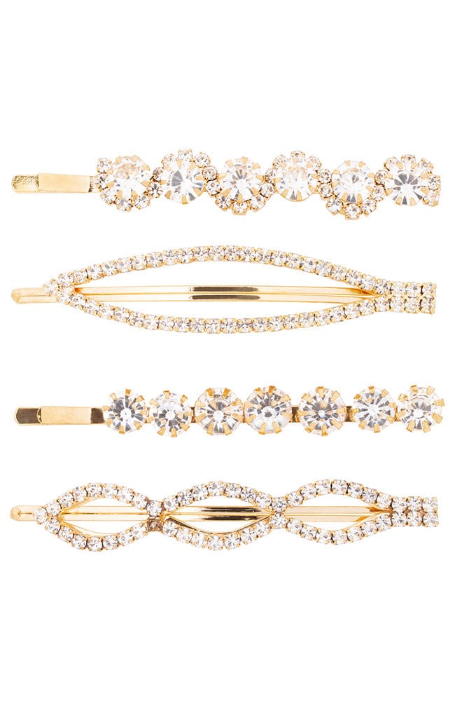 Crystal Bobby Pins, 4-Pack